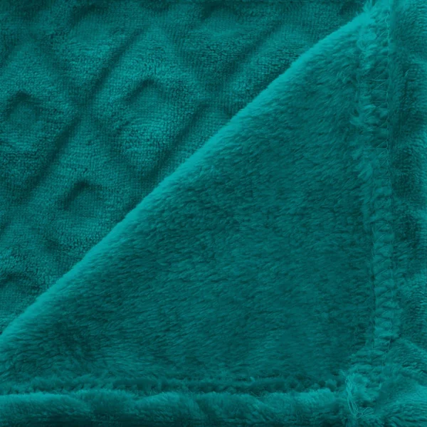 PLAID FLANELLE 3D LOSANGE CANARD 180X230CM