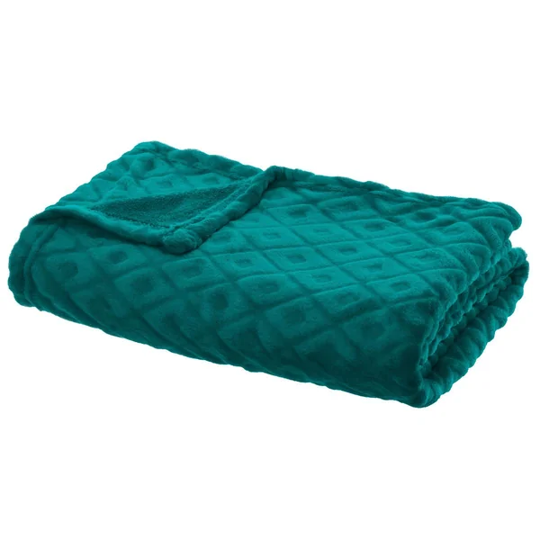 PLAID FLANELLE 3D LOSANGE CANARD 180X230CM