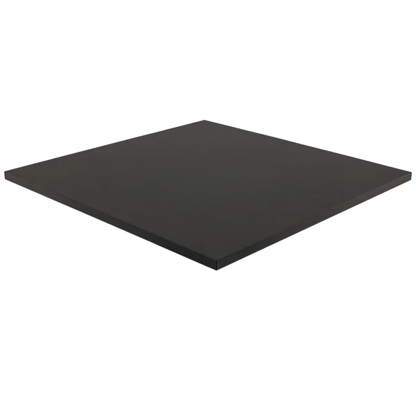Plateau de table de brasserie carré stratifié noir Laurisse
