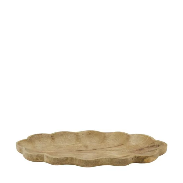 Plateau en bois naturel de manguier grand modèle - 38 x 18 cm