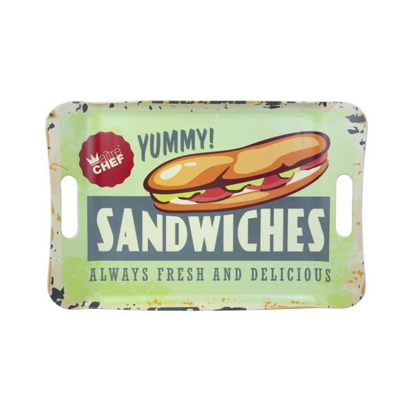 PLATEAU MELAMINE VINTAGE SANDWICHS 41X28CM
