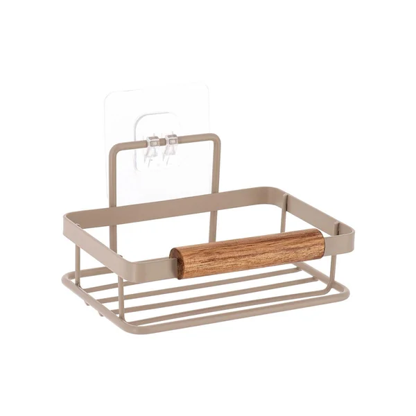 PORTE SAVON METAL DECO ACACIA A POSER OU A STICKER BEIGE