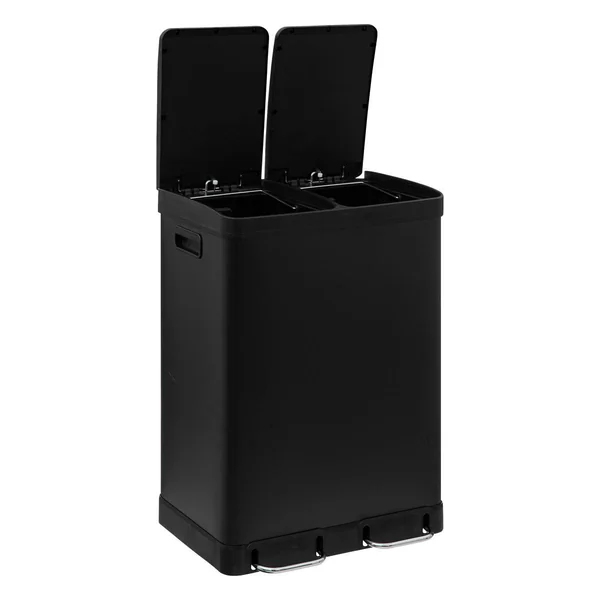 POUBELLE DE TRI A PEDALE ARIANE 2 X 30L METAL NOIR