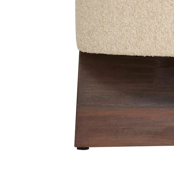 POUF BOUCLETTE KAYAN IVOIRE D.50X30CM