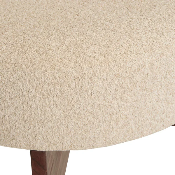POUF BOUCLETTE KAYAN IVOIRE D.50X30CM