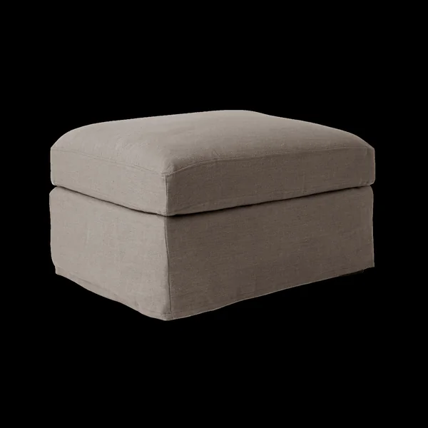Pouf lin déhoussable Moëze - Gris