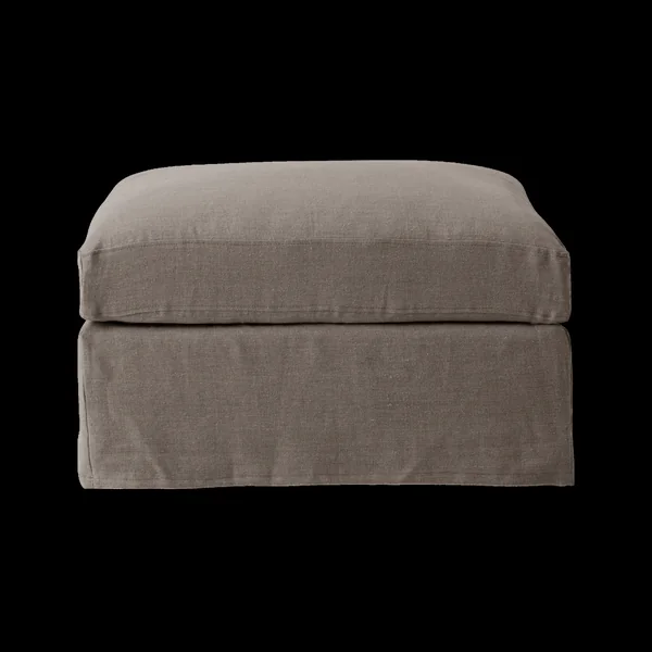 Pouf lin déhoussable Moëze - Gris