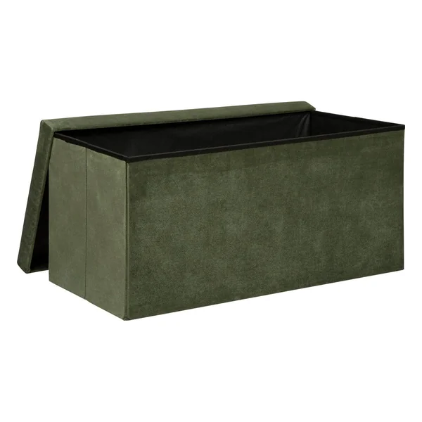 POUF PLIANT DOUBLE VELOURS LILOU KAKI D.76X38CM