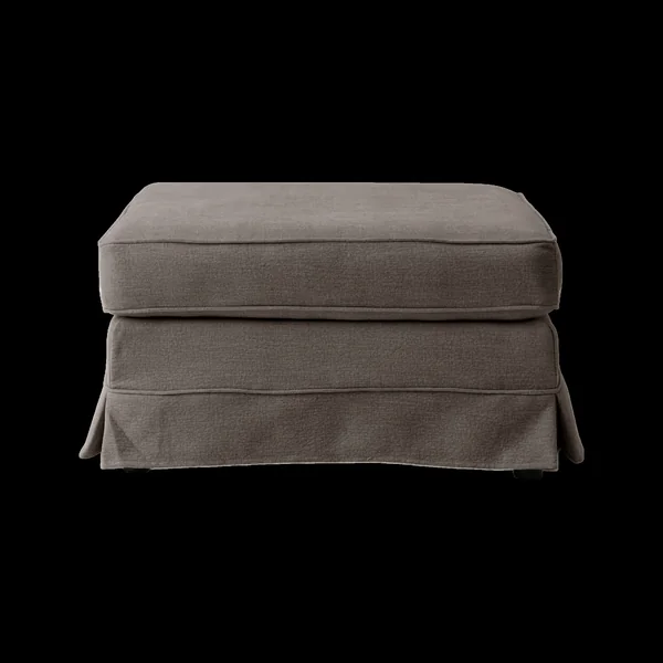 Pouf tissu déhoussable Naxos - Gris Souris