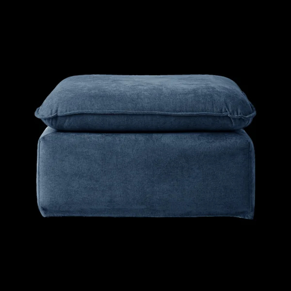 Pouf tissu Orphée - Bleu