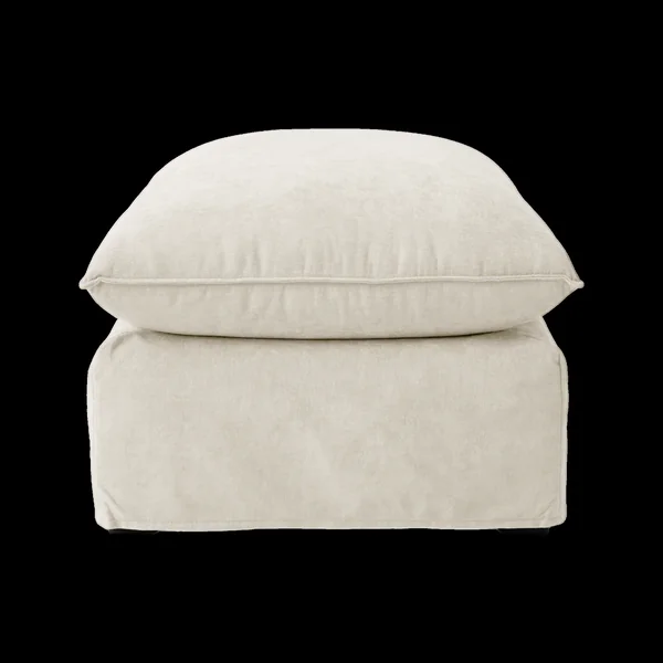 Pouf tissu Pablo - Ivoire