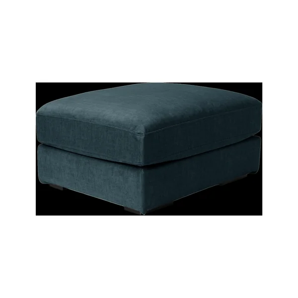 Pouf velours Maé - Bleu Océan