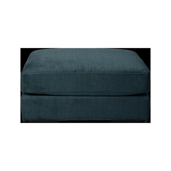 Pouf velours Maé - Bleu Océan