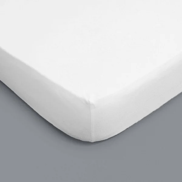 Protège-matelas éponge microfibre imperméable forme housse, blanc