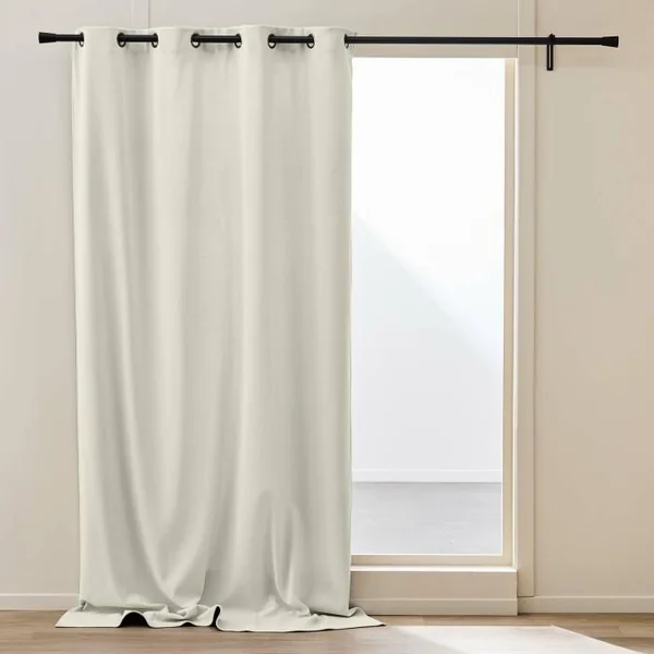 RIDEAU 140X260CM VELOURS COTELE POLAIRE MADISON NATUREL