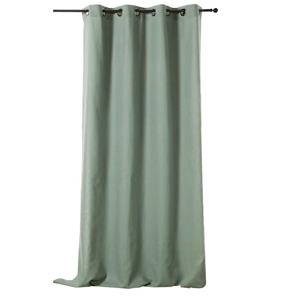 Rideau coton lin Loïs - Vert d'eau - 135 x 260 cm