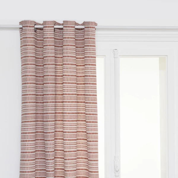 RIDEAU JACQUARD MICAH TERRACOTTA 130X260CM