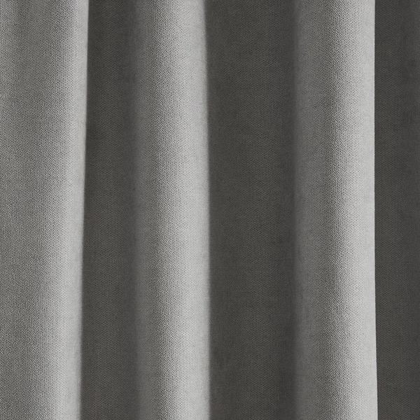 Rideau occultant et isolant finition galon fronceur, gris perle