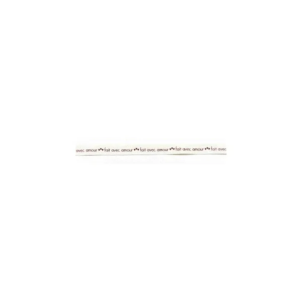RUBAN COTON FAIT AVEC AMOUR ROUGE 1.5 CM X 2 M