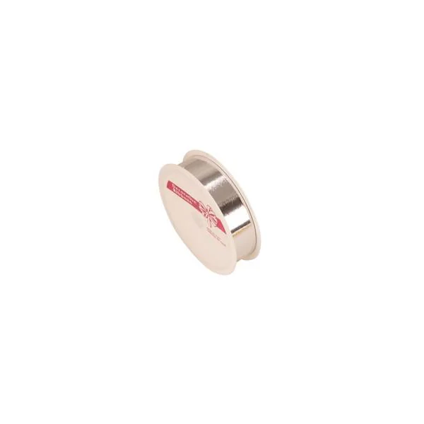 Ruban métallisé en bobine coloris argent 30 mm - 4 m