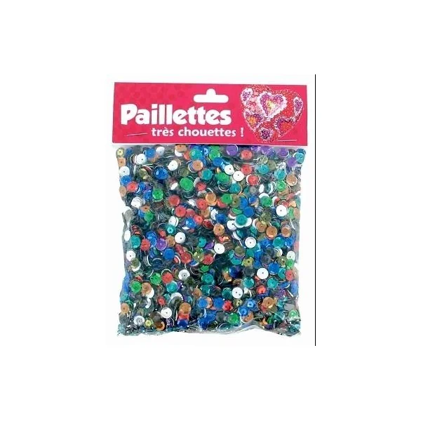 SEQUINS 0.6CM MULTICOLORES 100G