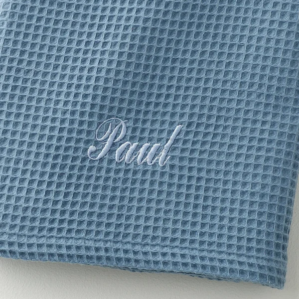 Serviette de bain nid d'abeille Colombine®, personnalisable, 240 g/m2, bleu