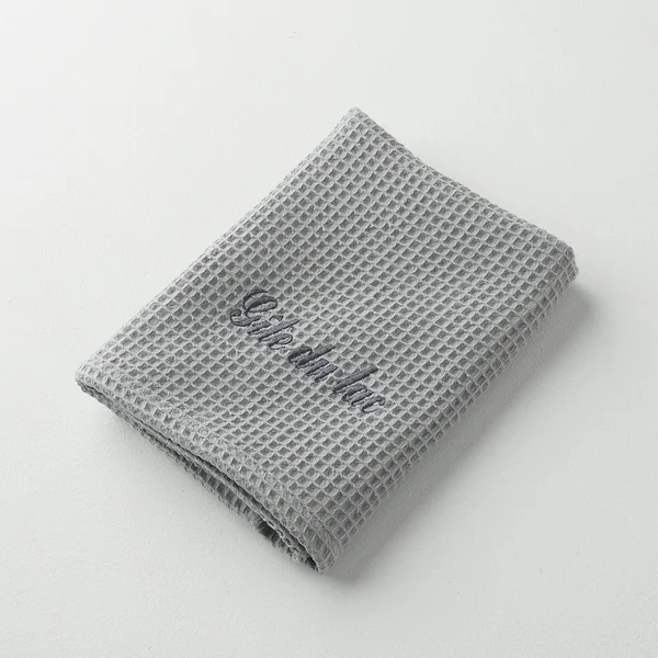Serviette de bain nid d'abeille Colombine®, personnalisable, 240 g/m2, gris