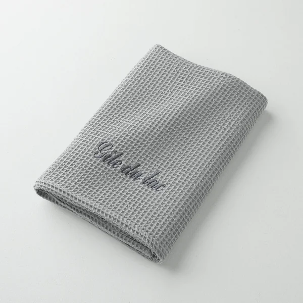 Serviette de bain nid d'abeille Colombine®, personnalisable, 240 g/m2, gris