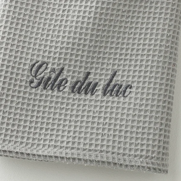 Serviette de bain nid d'abeille Colombine®, personnalisable, 240 g/m2, gris