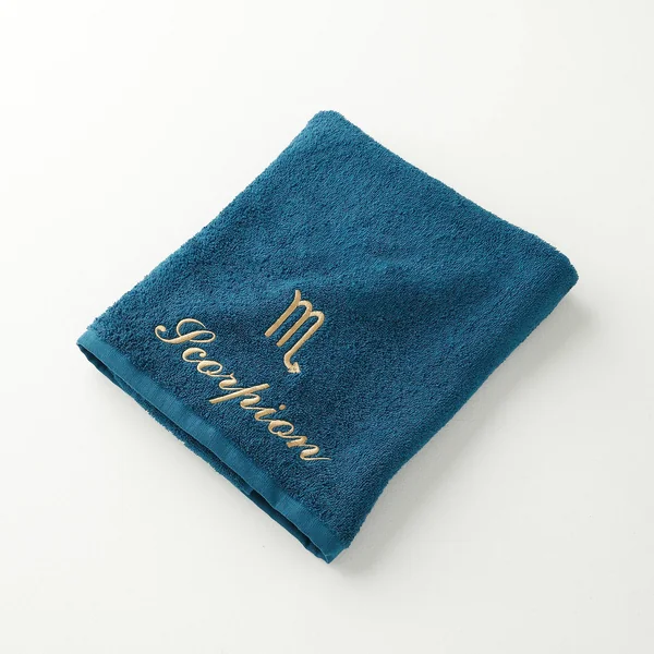Serviettes de bain SCORPION - 420g/m2, bleu paon