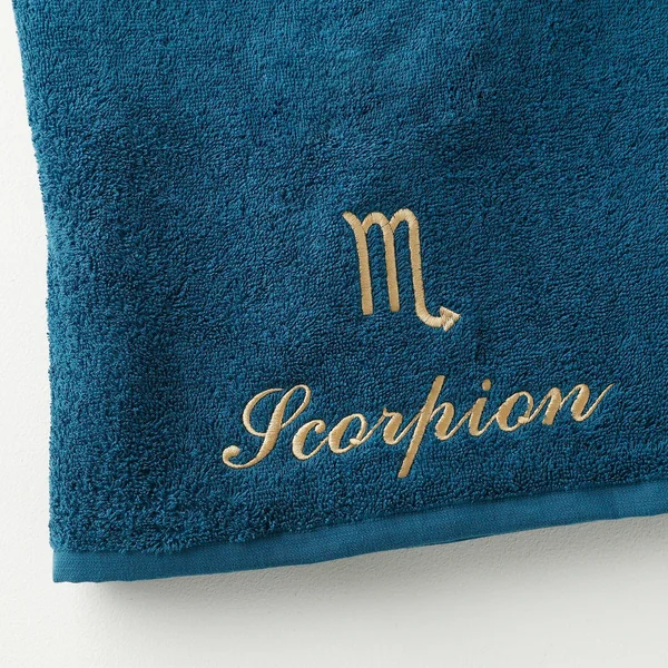 Serviettes de bain SCORPION - 420g/m2, bleu paon