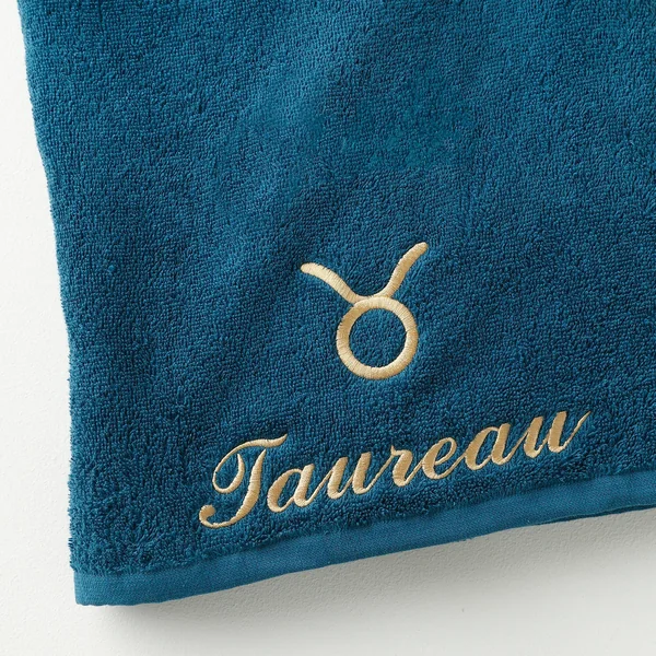 Serviettes de bain TAUREAU - 420g/m2, bleu paon