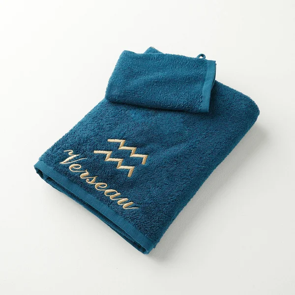 Serviettes de bain VERSEAU - 420g/m2, bleu paon
