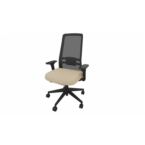 Siège de bureau en tissu coque noire Holly