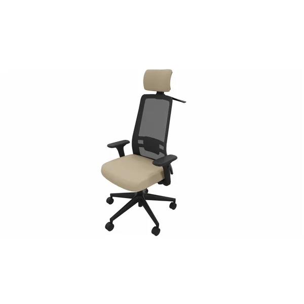 Siège de bureau en tissu coque noire Holly