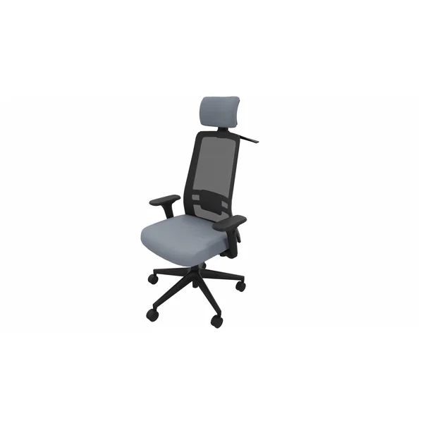 Siège de bureau en tissu coque noire Holly