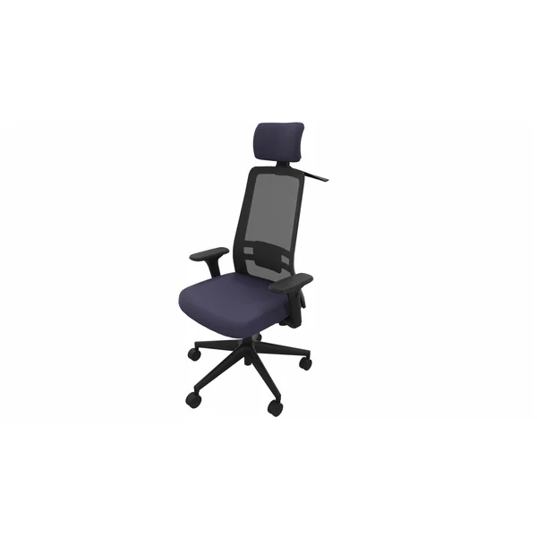 Siège de bureau en tissu coque noire Holly