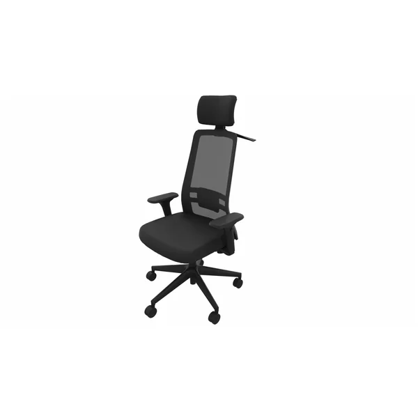 Siège de bureau en tissu coque noire Holly