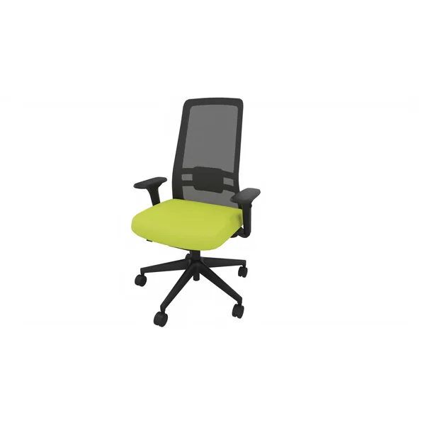 Siège de bureau en tissu coque noire Holly