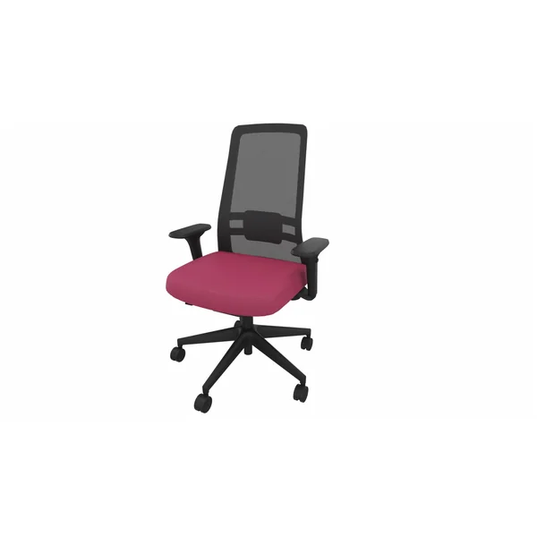 Siège de bureau en tissu coque noire Holly