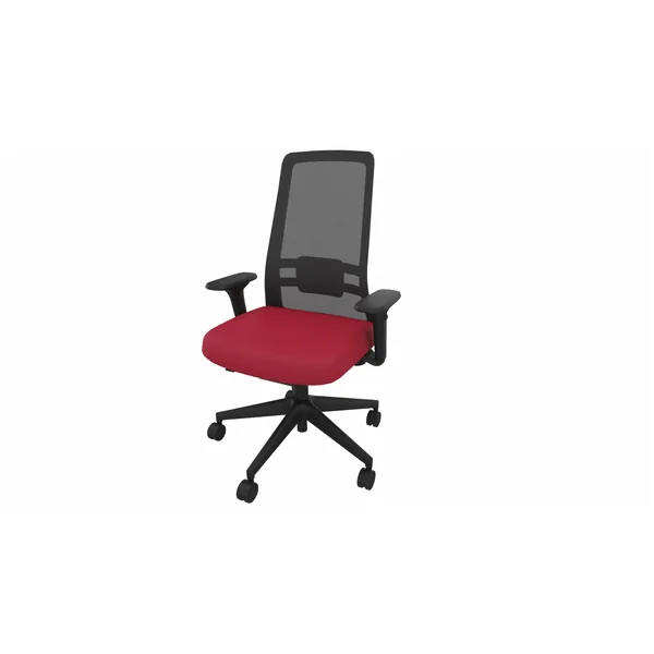 Siège de bureau en tissu coque noire Holly