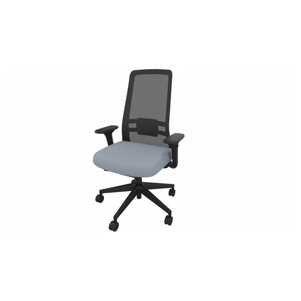 Siège de bureau en tissu coque noire Holly