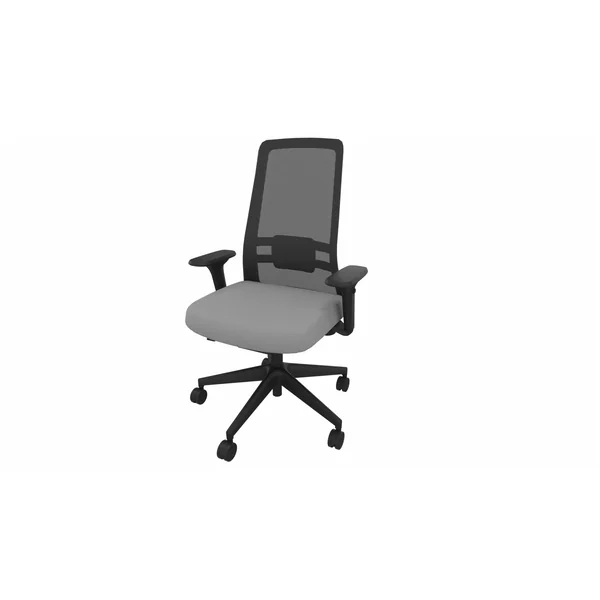 Siège de bureau en tissu coque noire Holly