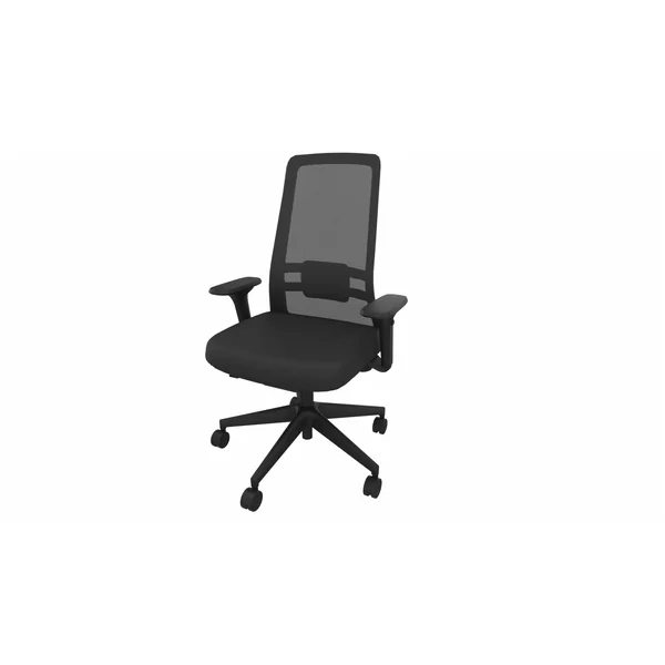 Siège de bureau en tissu coque noire Holly