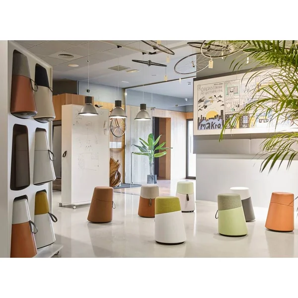 SOKOA Pouf Kulbu - Tournesol - Base Blanche