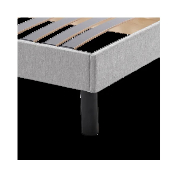 Sommier tapissier livré en kit Marleau - Gris - 90 x 200 cm