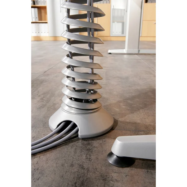 Spirale de câbles verticale souple argentée