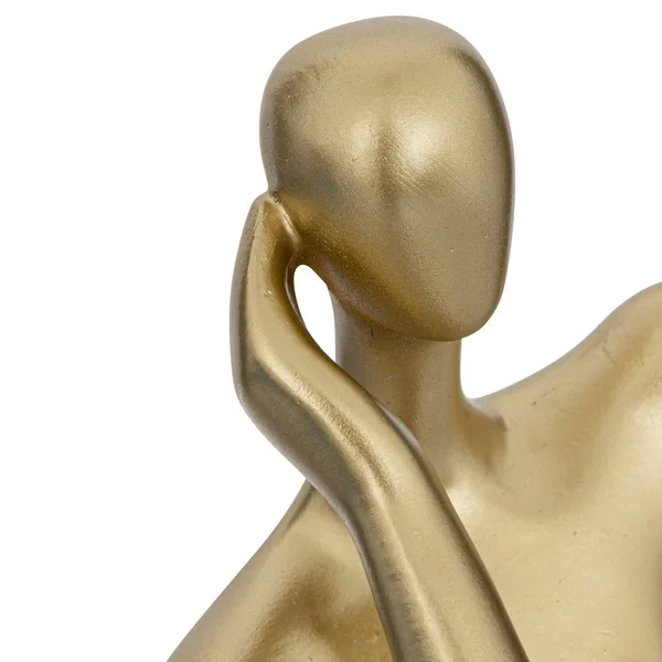 STATUE FEMME COLLECTIONNEUR OR H.25CM