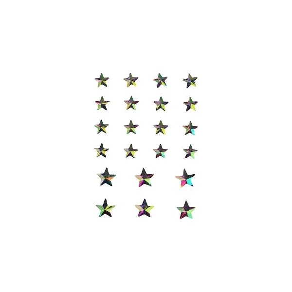 STICKER STRASS EN ACRYLIQUE ETOILE 1.4 X 1.4CM ET 2 X 2CM
