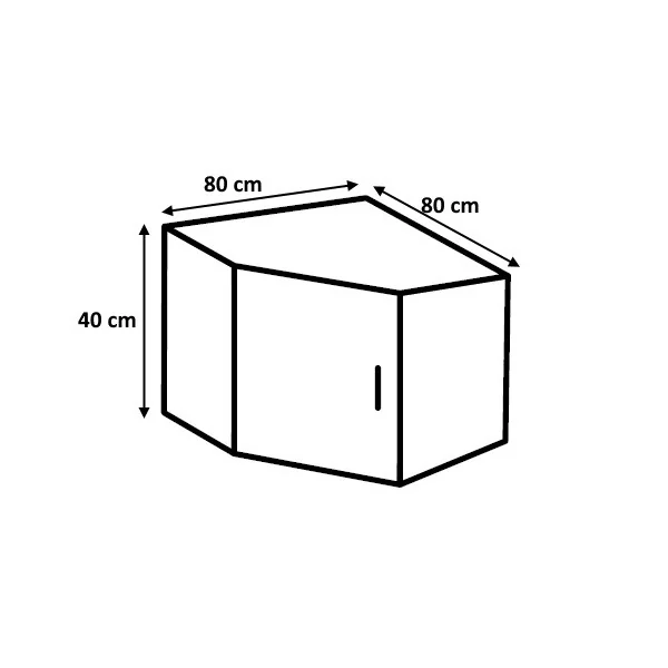 Surmeuble pour armoire d'angle Shella